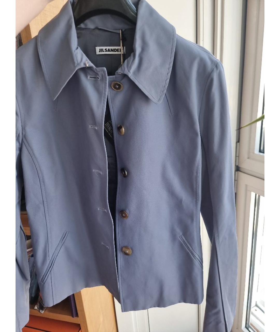 JIL SANDER Голубая хлопковая куртка, фото 6