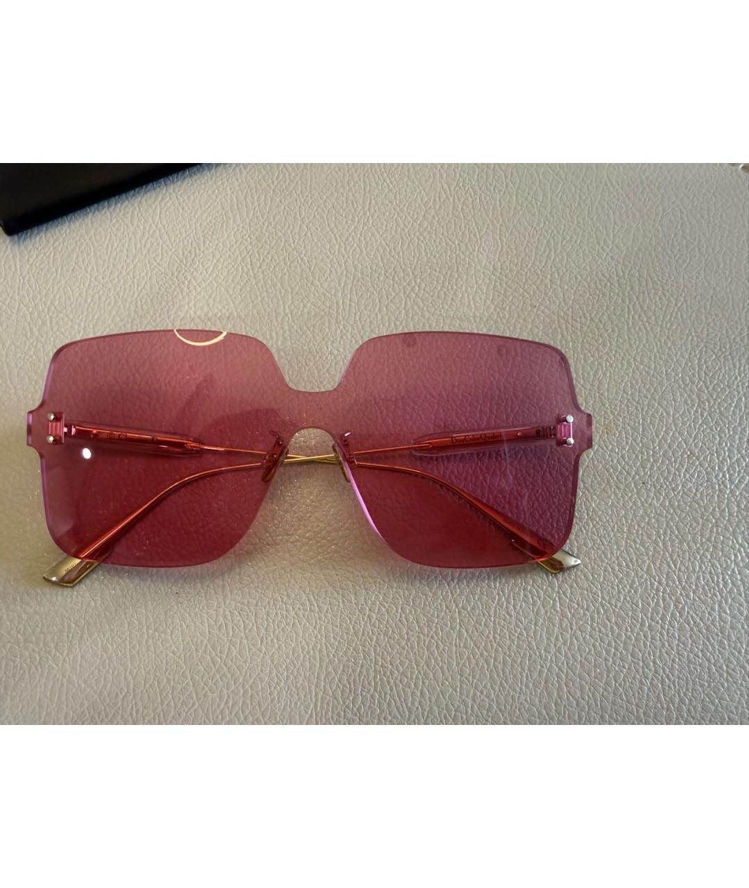 CHRISTIAN DIOR Розовые пластиковые солнцезащитные очки, фото 5