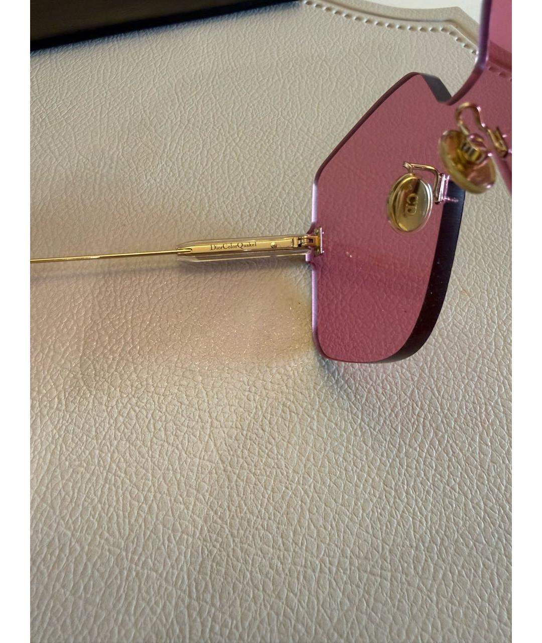 CHRISTIAN DIOR Розовые пластиковые солнцезащитные очки, фото 3