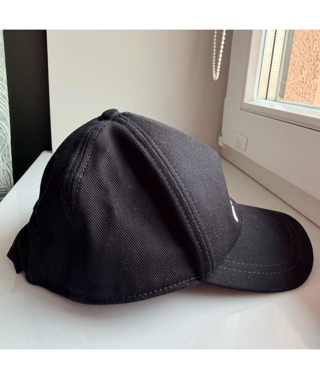MIU MIU Черная хлопковая кепка, фото 2