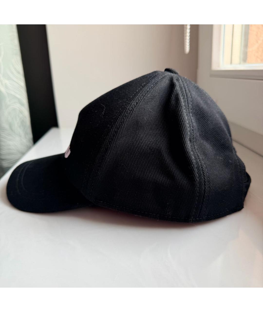 MIU MIU Черная хлопковая кепка, фото 3