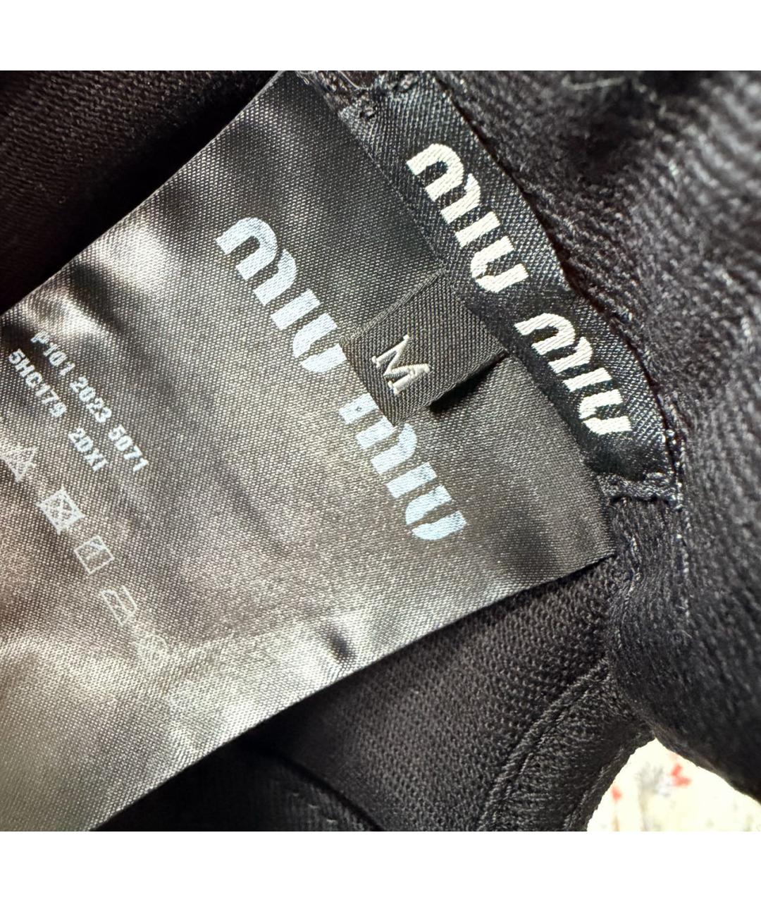 MIU MIU Черная хлопковая кепка, фото 5