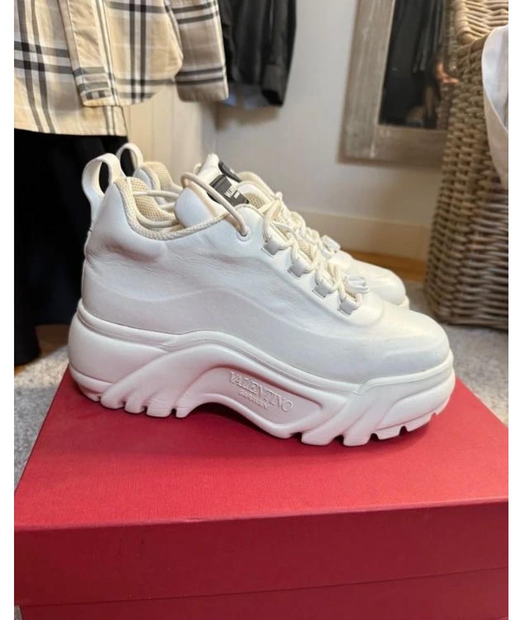 VALENTINO Белые кожаные кеды, фото 9