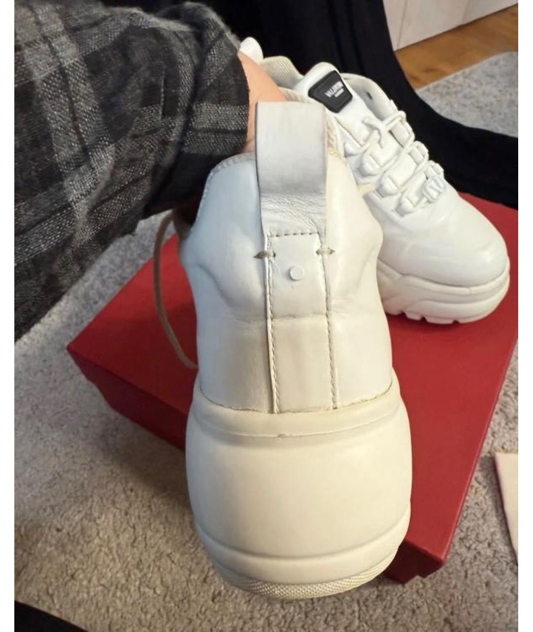 VALENTINO Белые кожаные кеды, фото 4