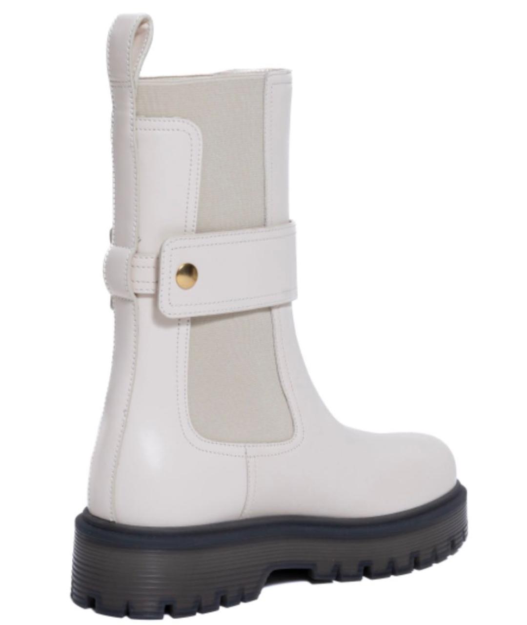 VALENTINO Белые кожаные сапоги, фото 3