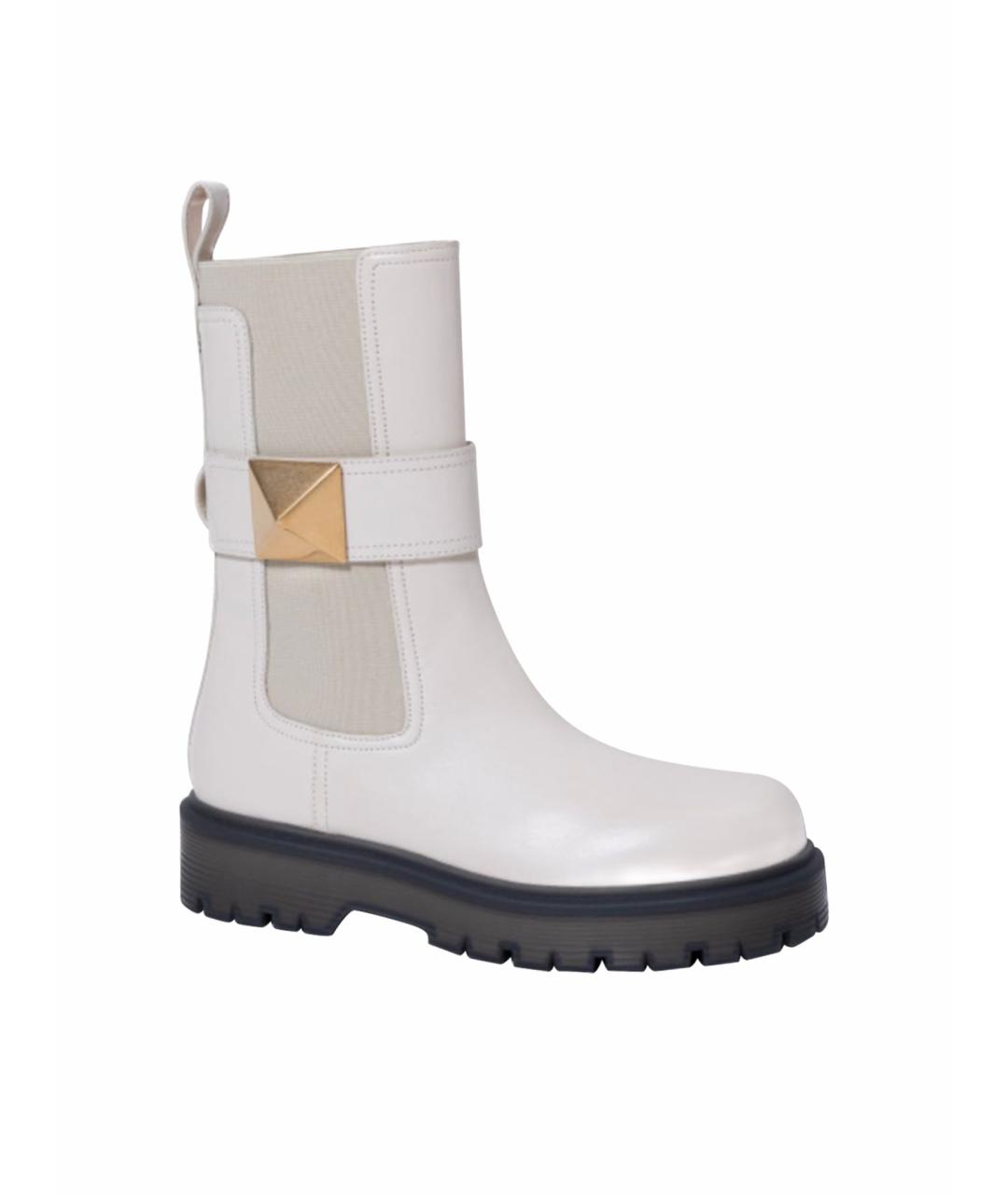 VALENTINO Белые кожаные сапоги, фото 1