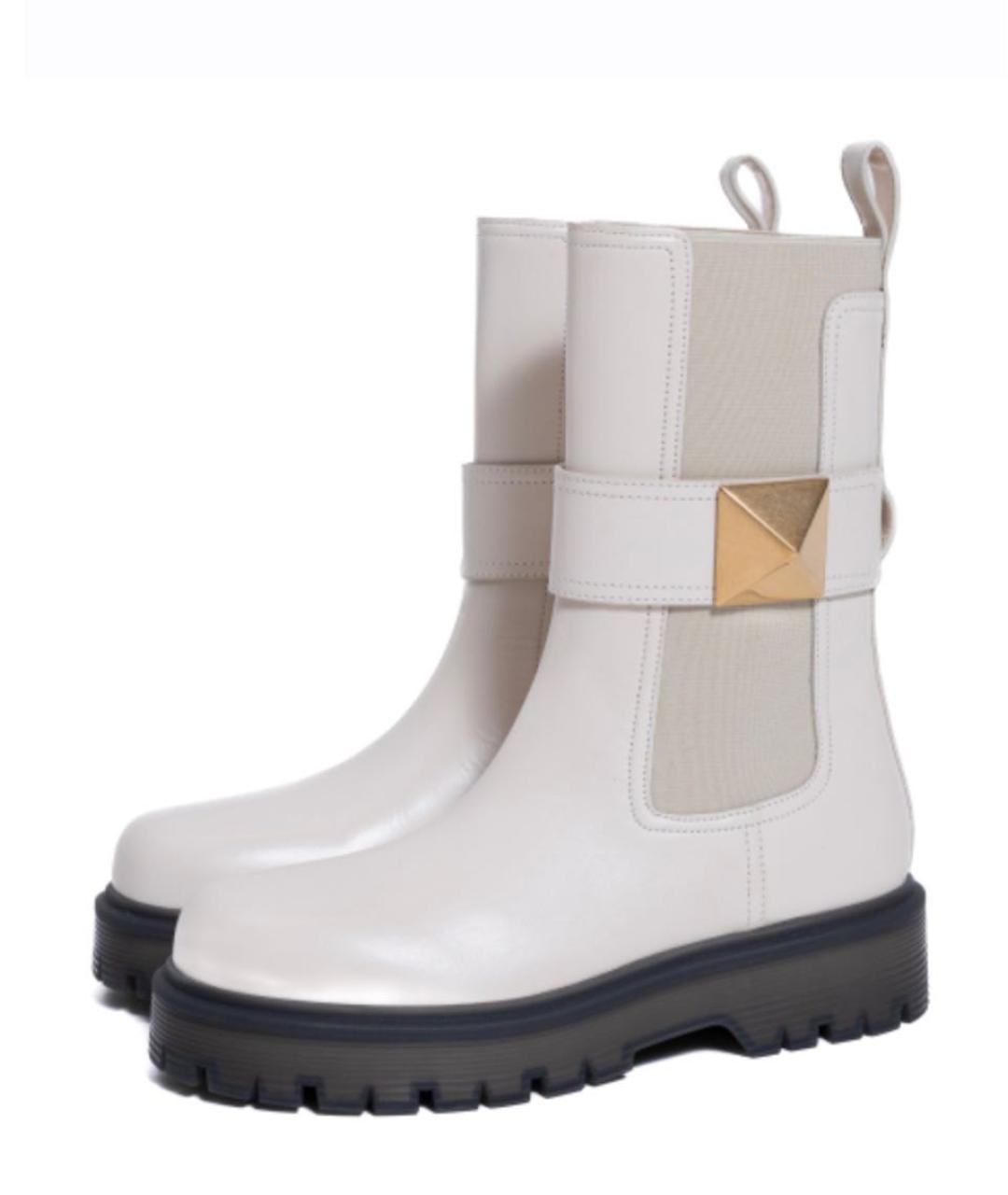 VALENTINO Белые кожаные сапоги, фото 5