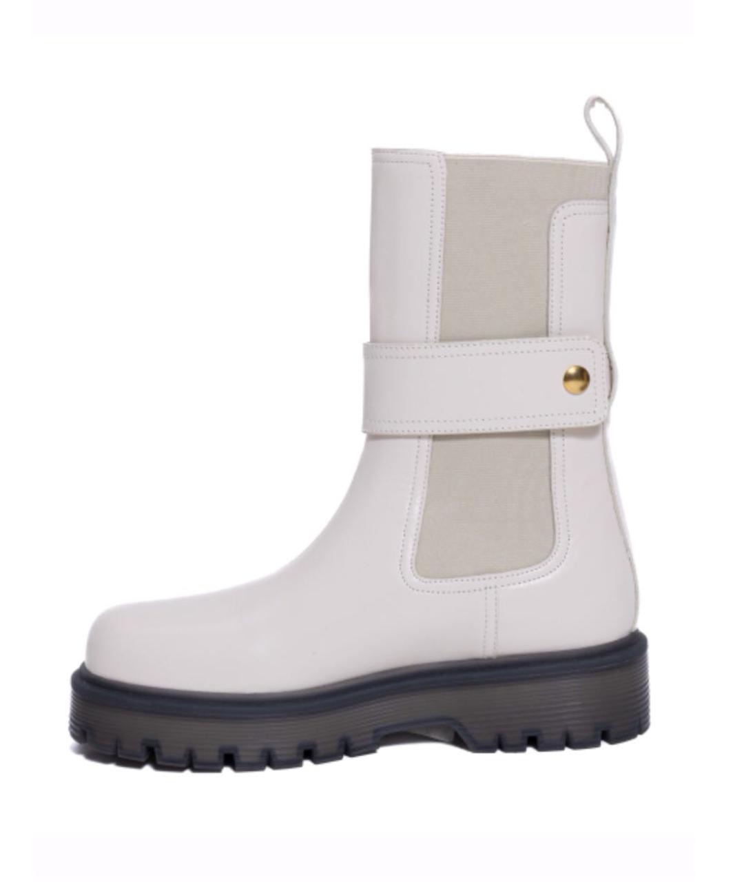 VALENTINO Белые кожаные сапоги, фото 2