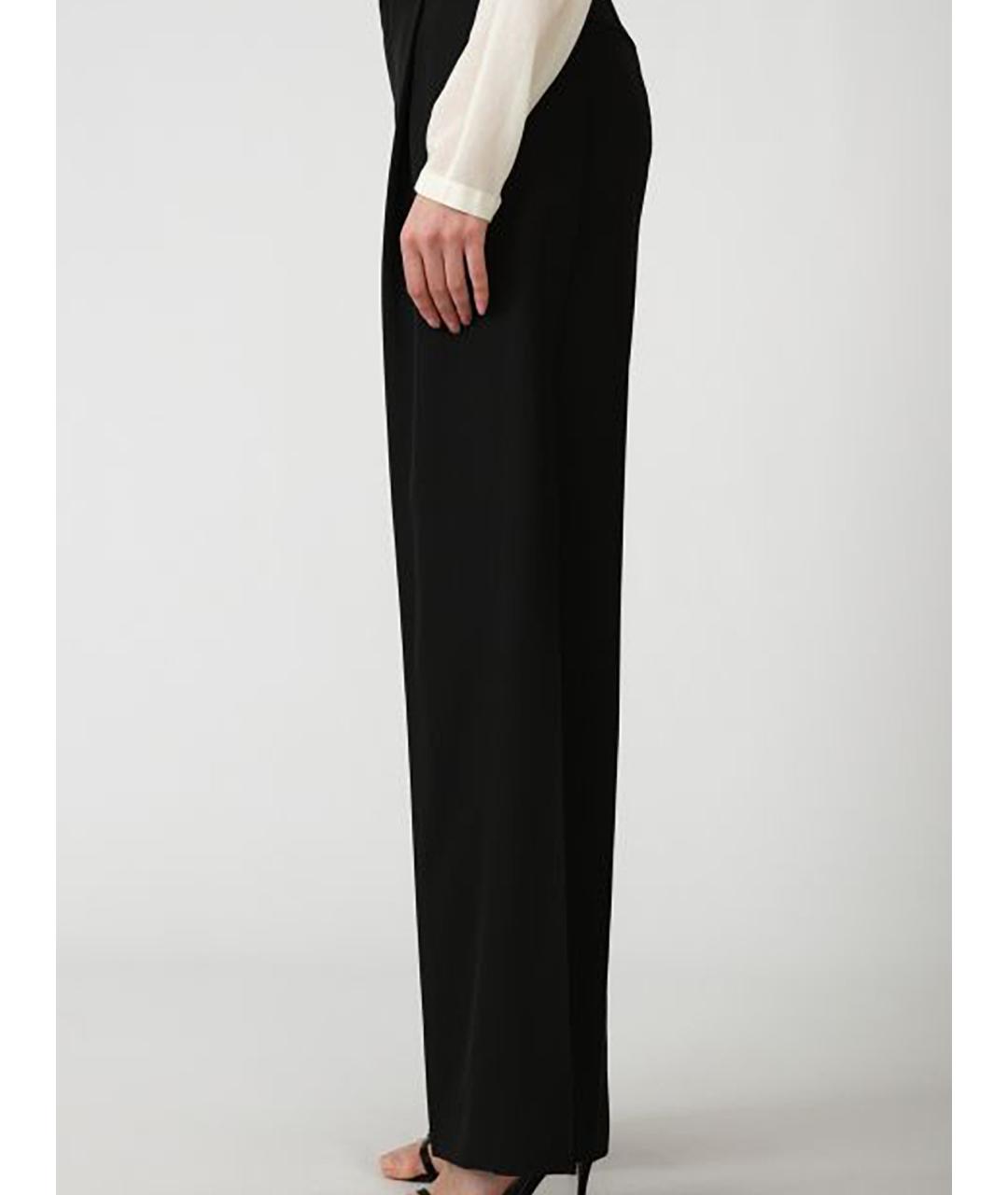 Carven Черные шерстяные прямые брюки, фото 4