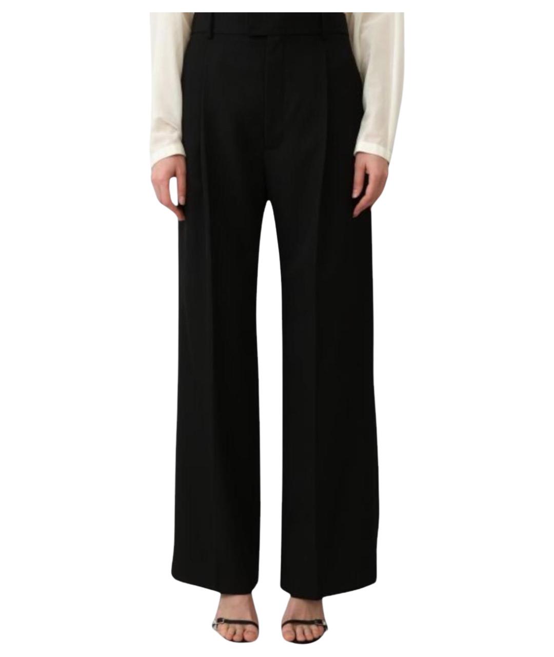 Carven Черные шерстяные прямые брюки, фото 1