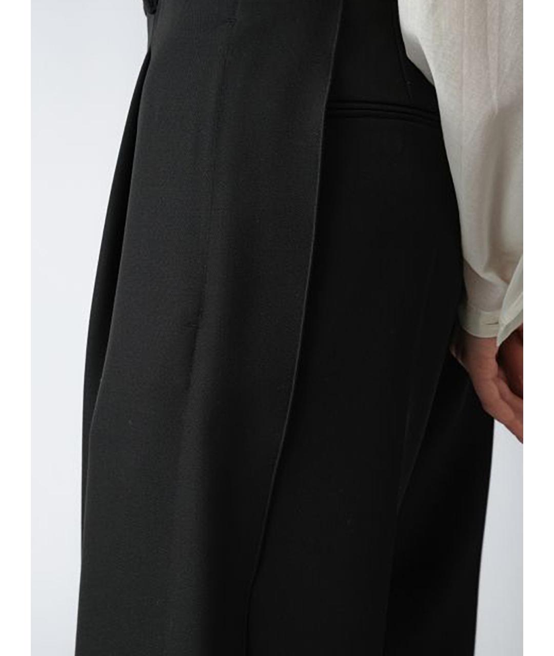 Carven Черные шерстяные прямые брюки, фото 5