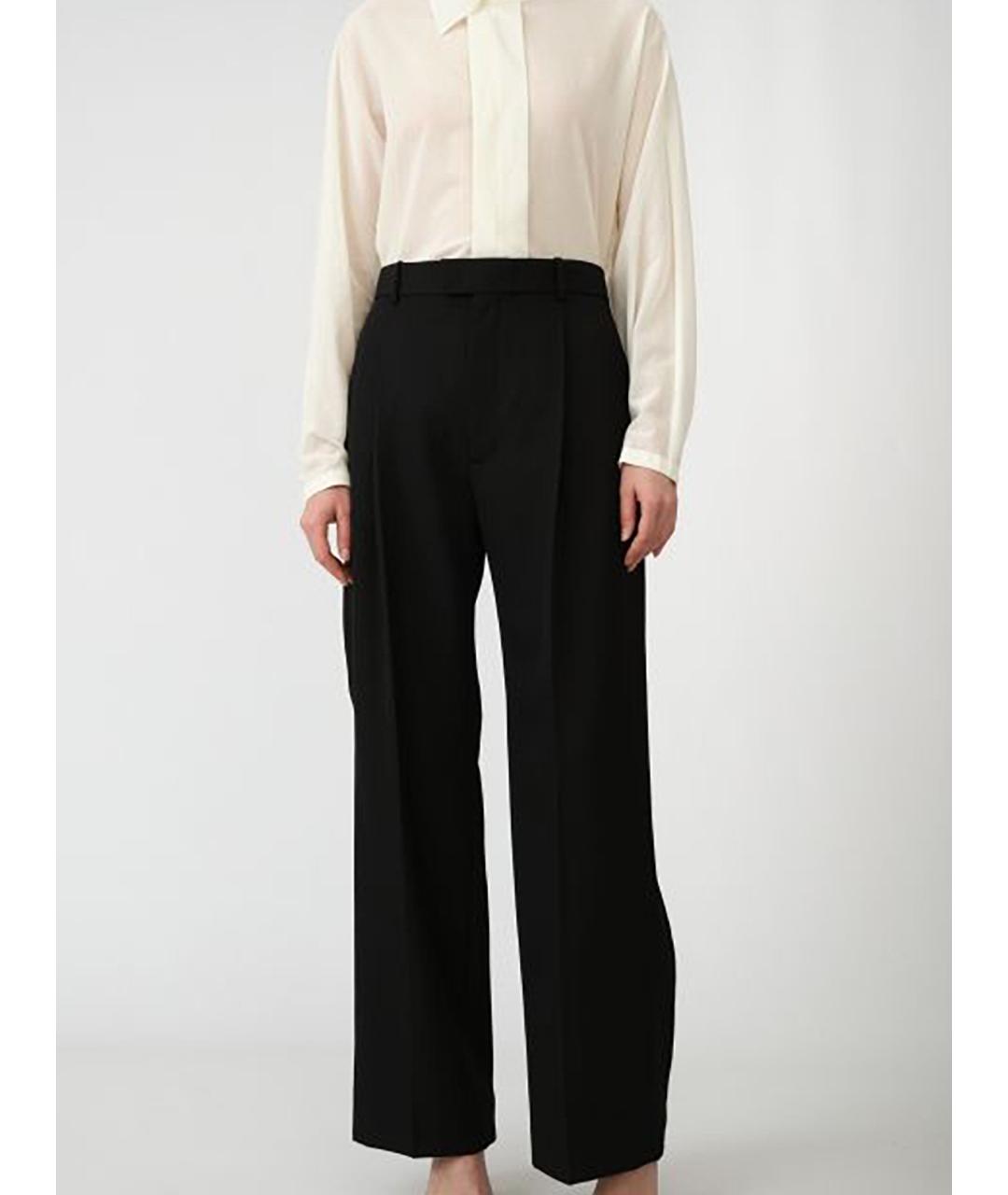 Carven Черные шерстяные прямые брюки, фото 2