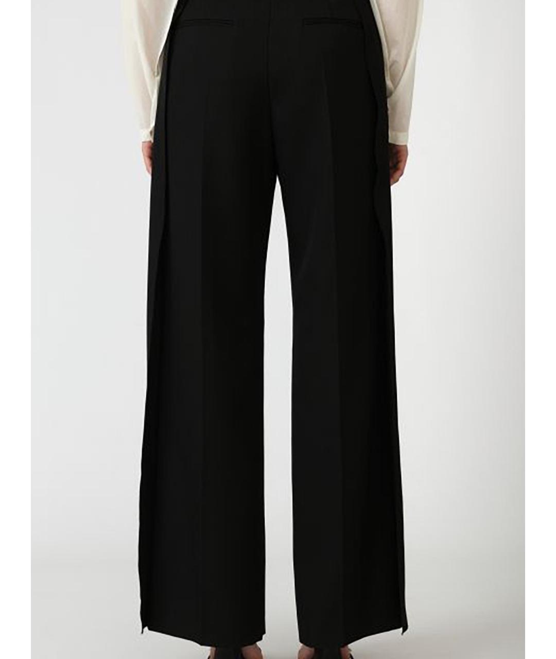 Carven Черные шерстяные прямые брюки, фото 3