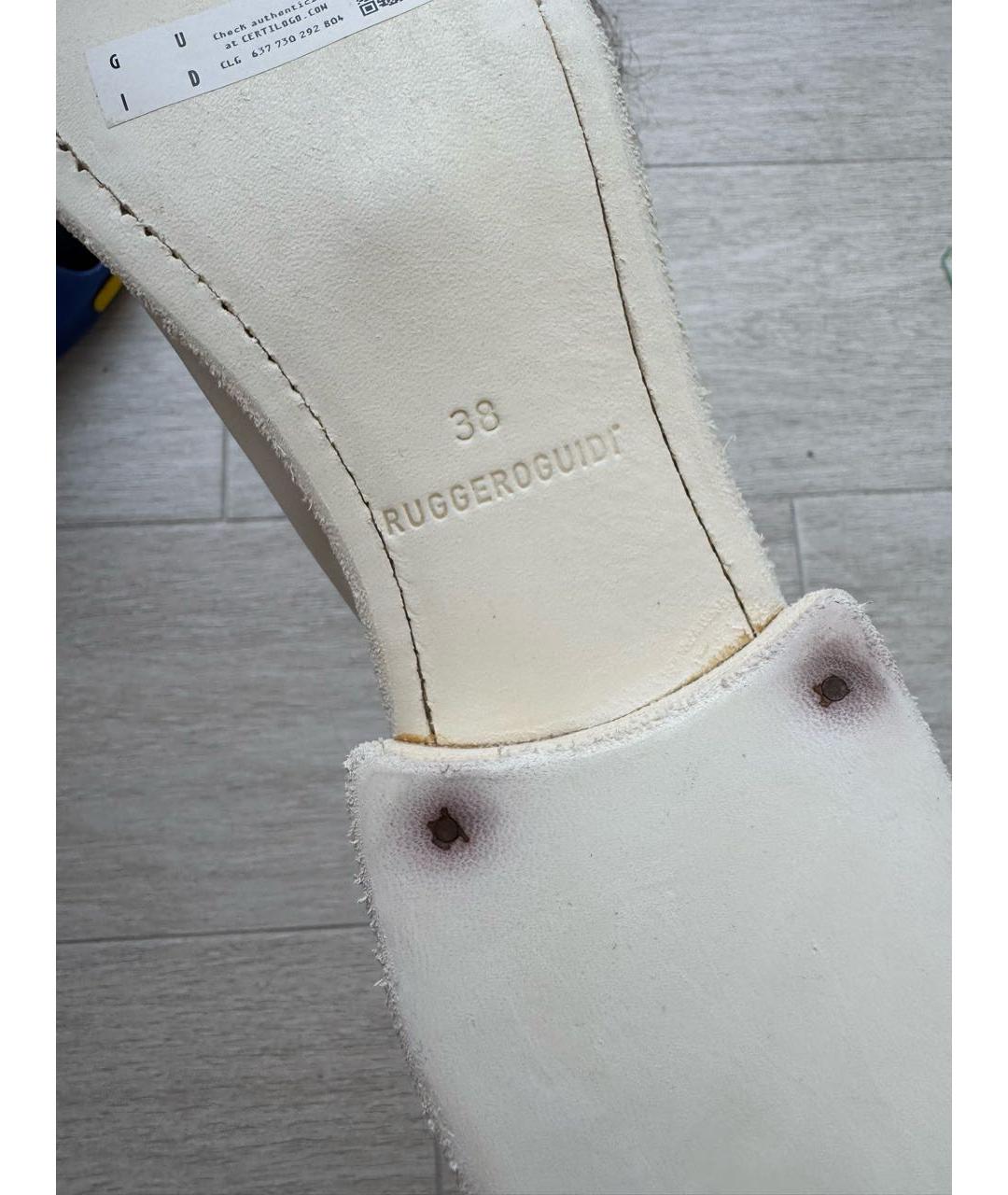 GUIDI Белые кожаные ботинки, фото 5
