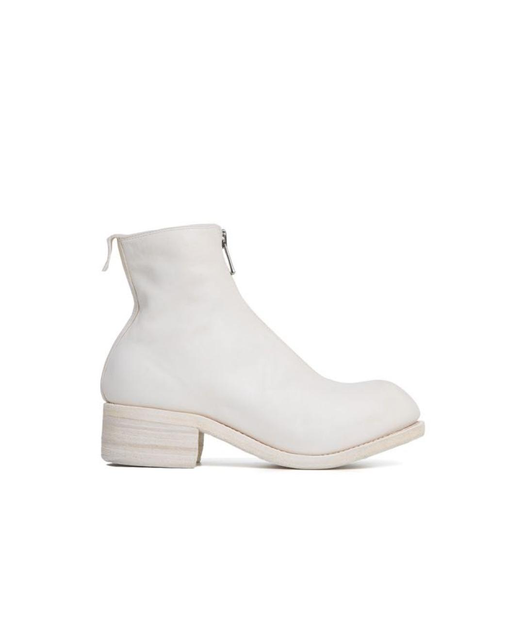 GUIDI Белые кожаные ботинки, фото 9
