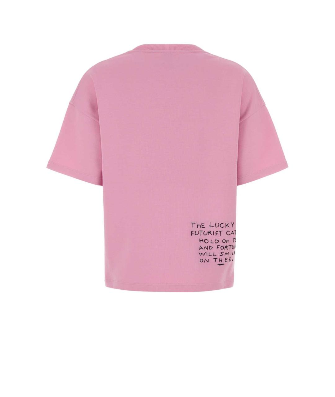 LOEWE Розовая хлопковая футболка, фото 2