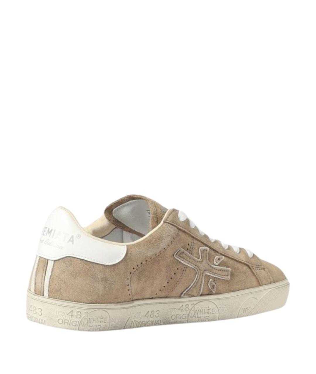 PREMIATA Серые кожаные низкие кроссовки / кеды, фото 3