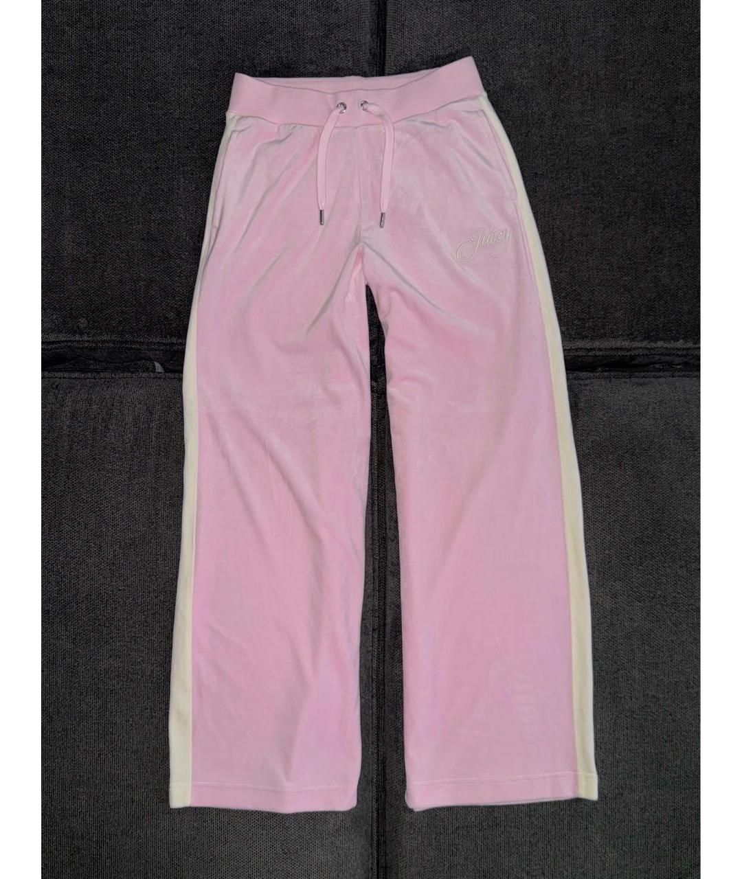 JUICY COUTURE Розовый велюровый костюм с брюками, фото 2