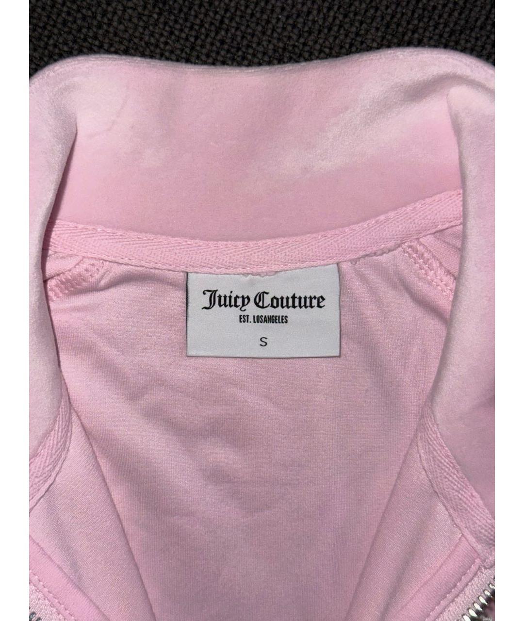 JUICY COUTURE Розовый велюровый костюм с брюками, фото 6