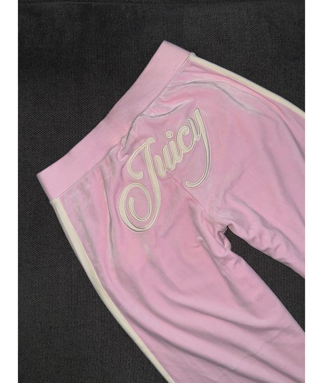 JUICY COUTURE Розовый велюровый костюм с брюками, фото 5