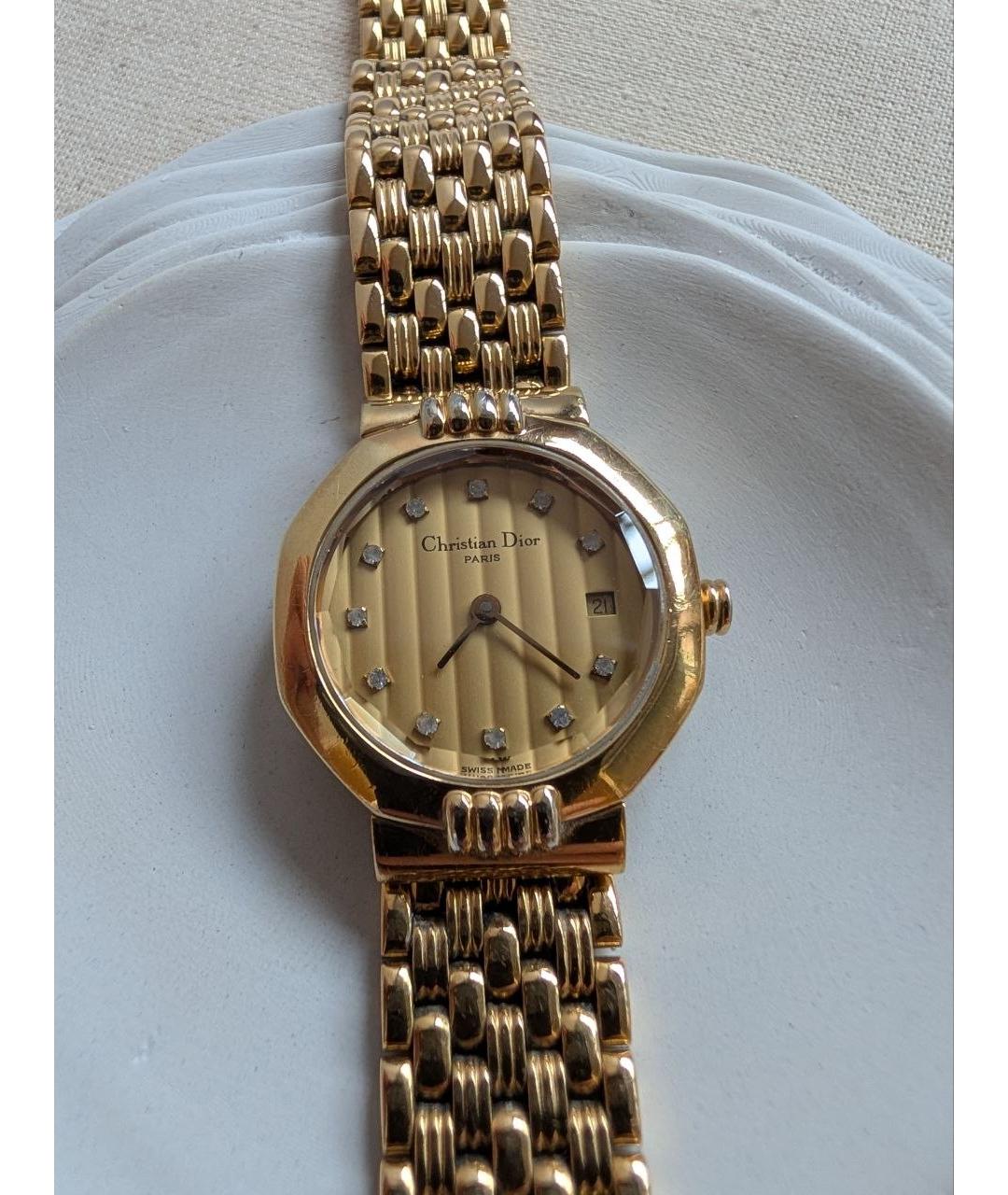 CHRISTIAN DIOR Золотые часы, фото 3