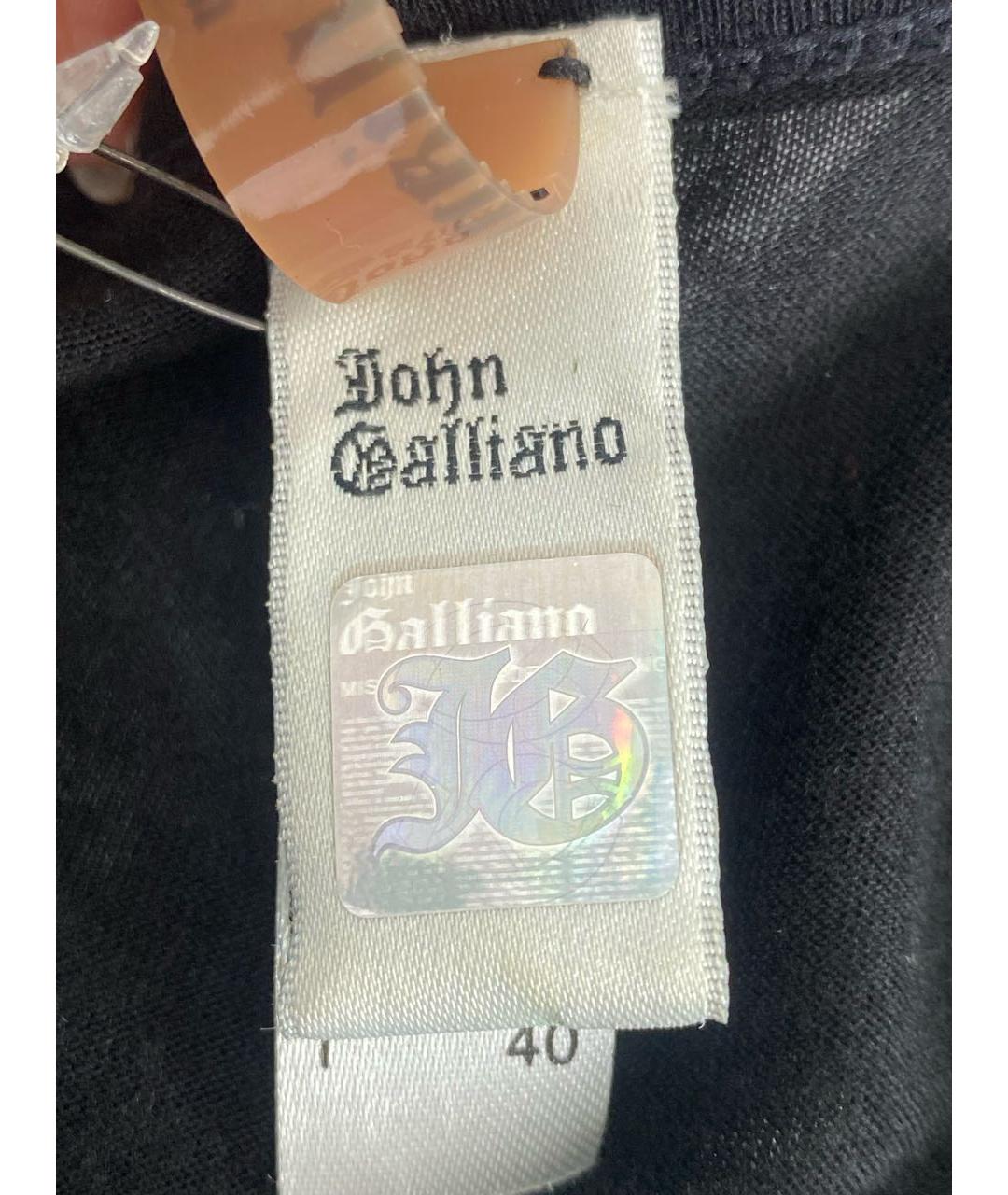 JOHN GALLIANO Черная вискозная футболка, фото 7