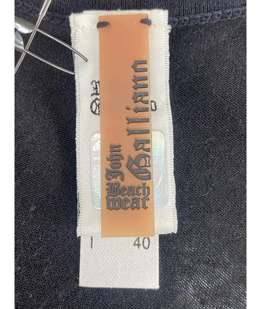 JOHN GALLIANO Черная вискозная футболка, фото 8