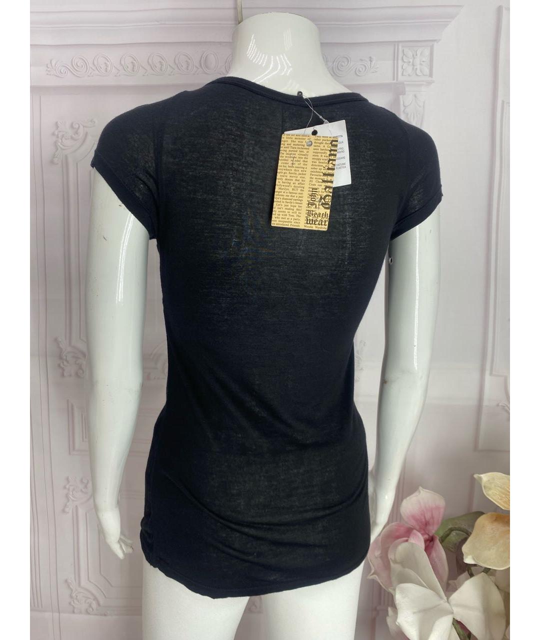 JOHN GALLIANO Черная вискозная футболка, фото 6