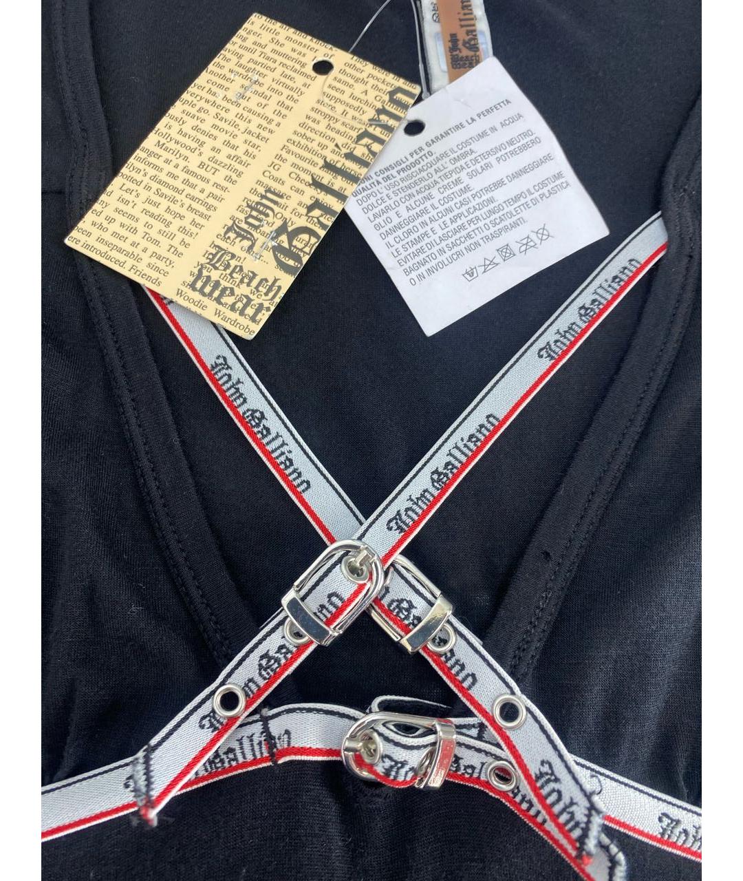 JOHN GALLIANO Черная вискозная футболка, фото 4