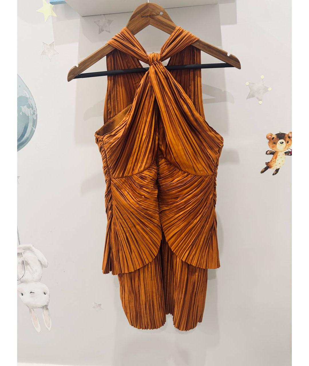 CULT GAIA Оранжевое коктейльное платье, фото 4