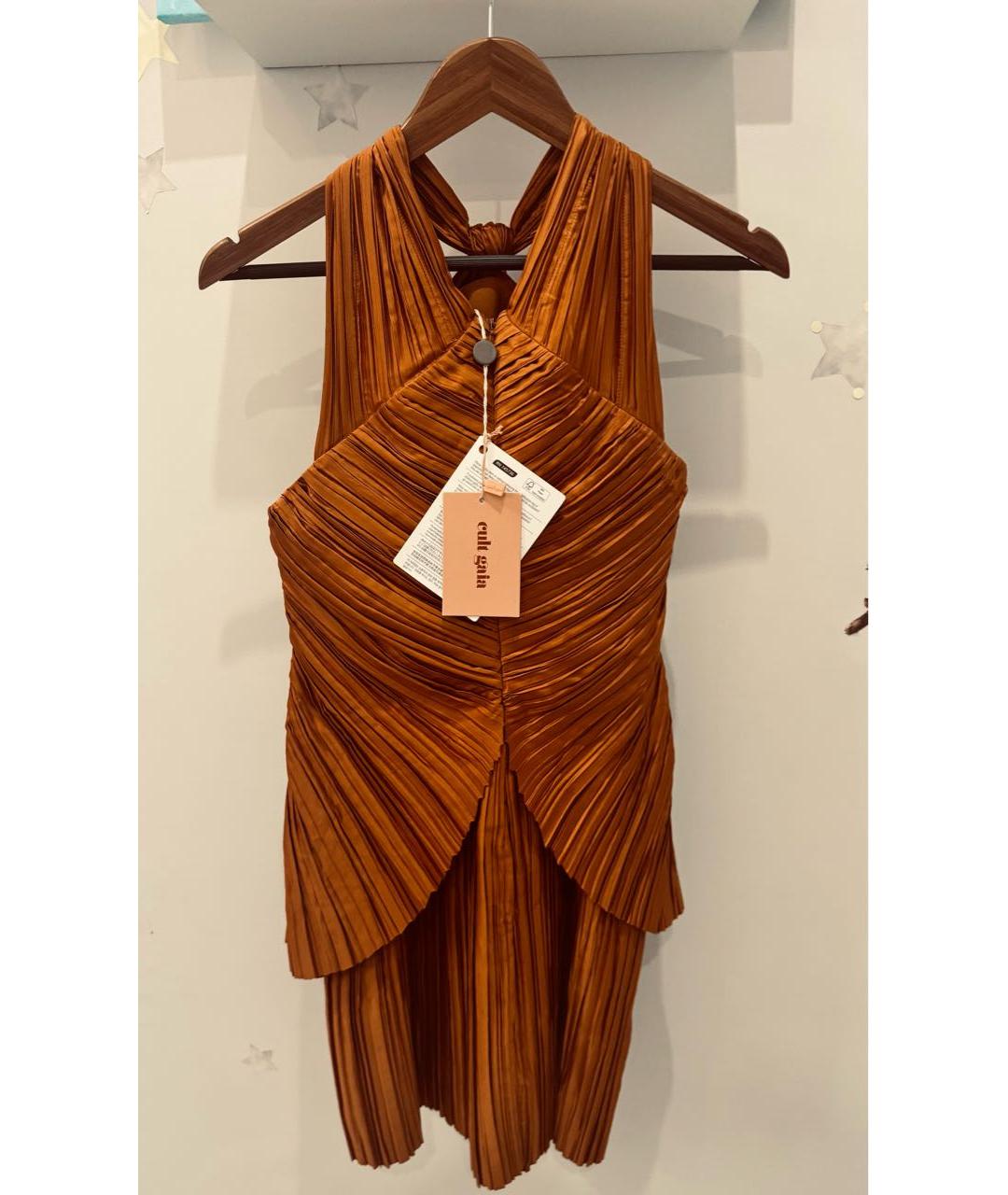 CULT GAIA Оранжевое коктейльное платье, фото 7