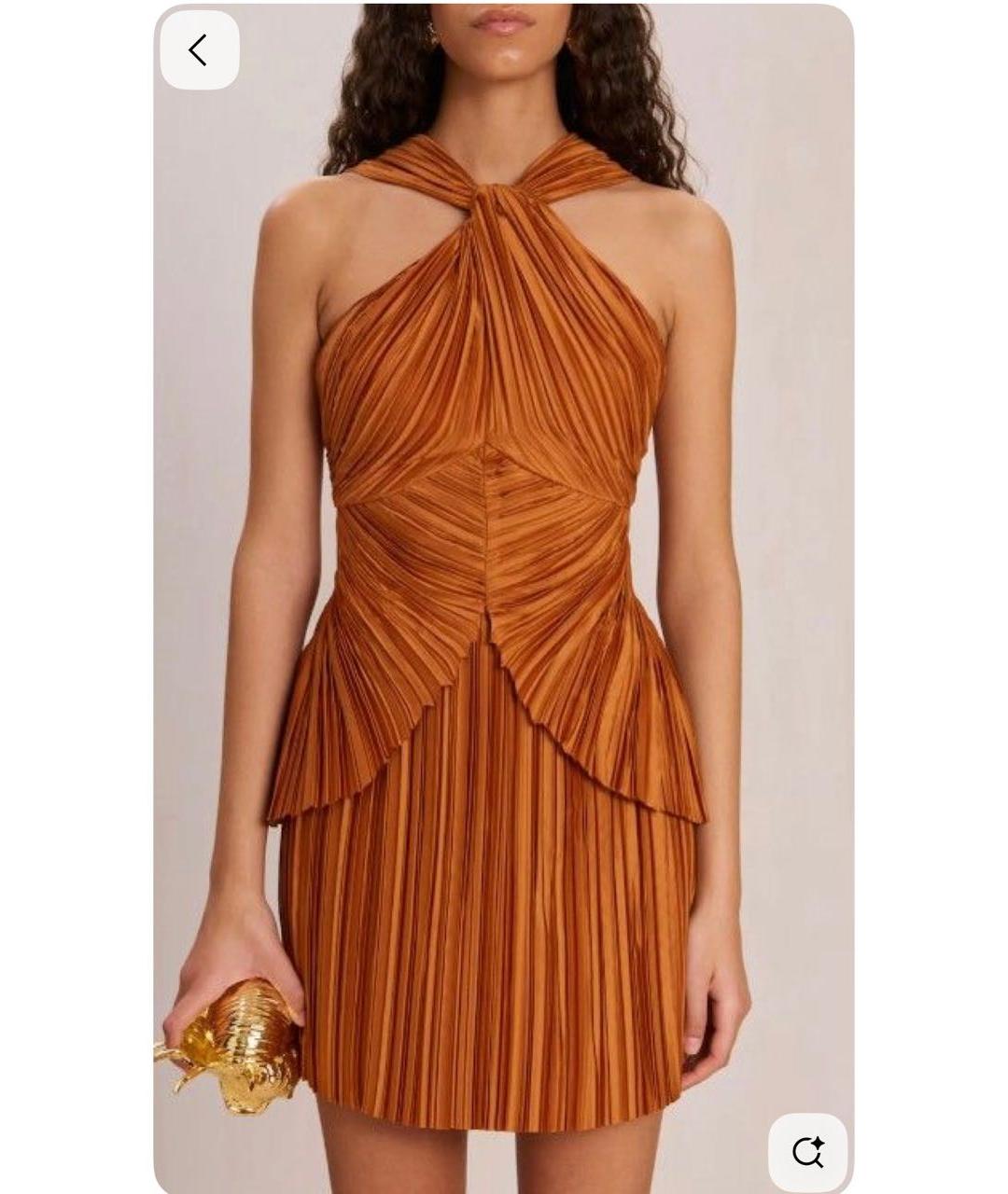 CULT GAIA Оранжевое коктейльное платье, фото 5