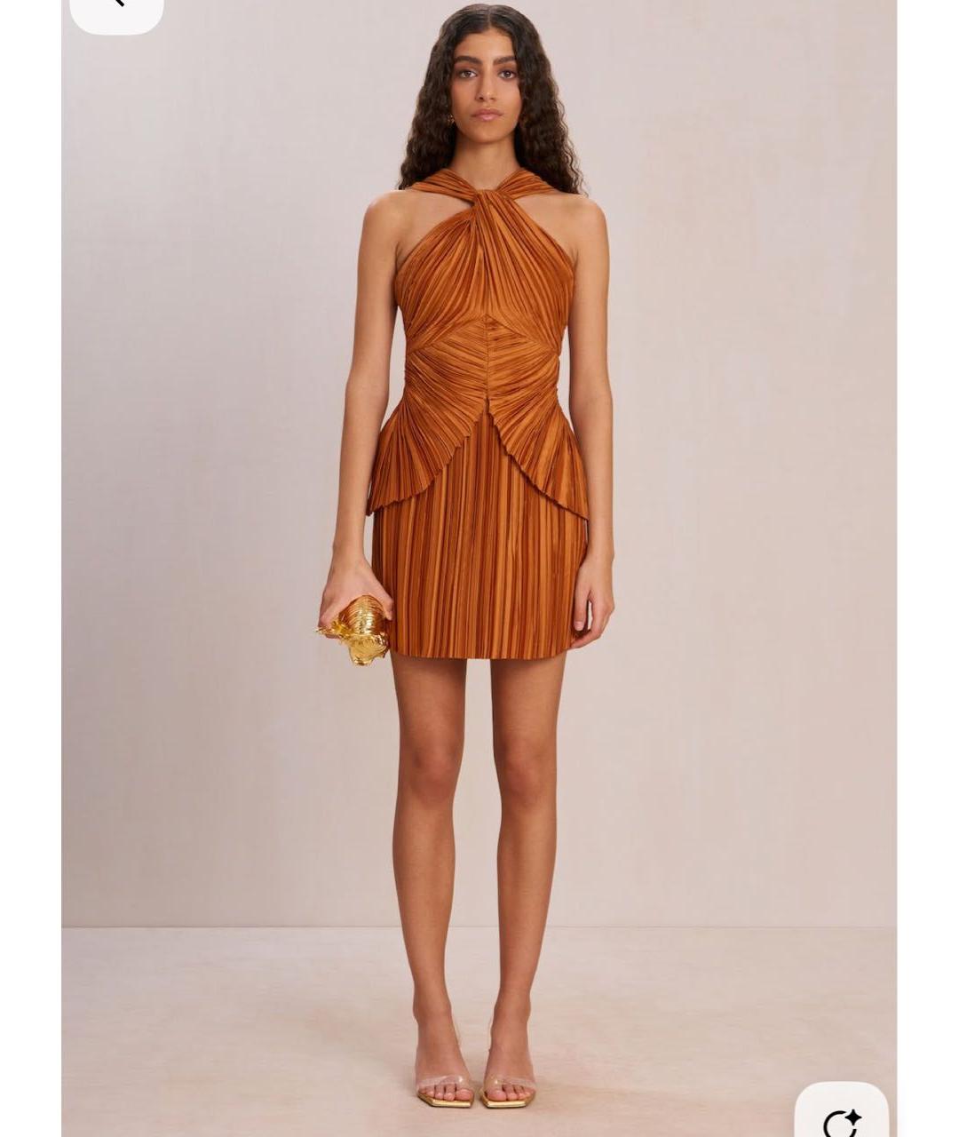 CULT GAIA Оранжевое коктейльное платье, фото 2