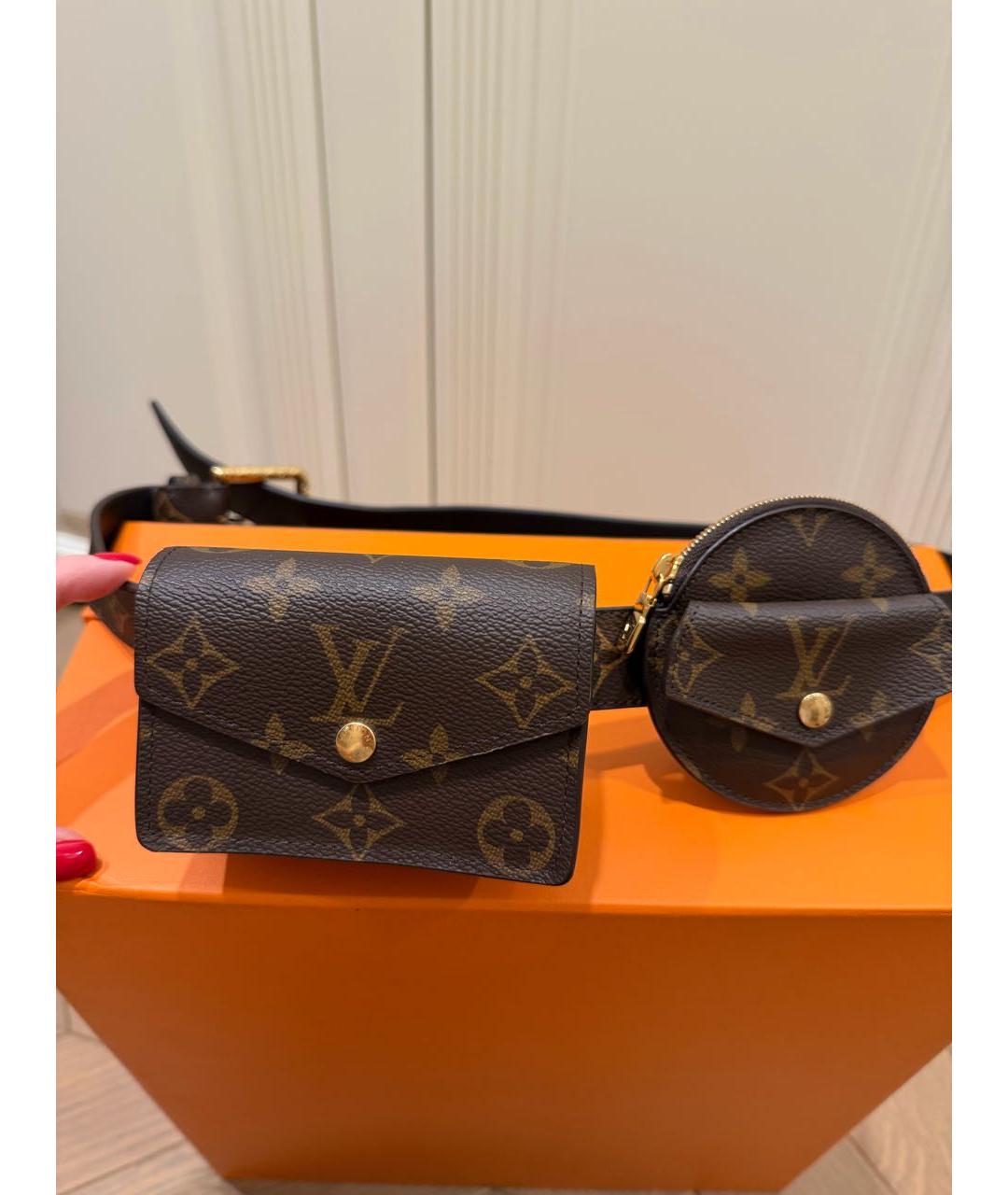 LOUIS VUITTON Коричневая поясная сумка, фото 9
