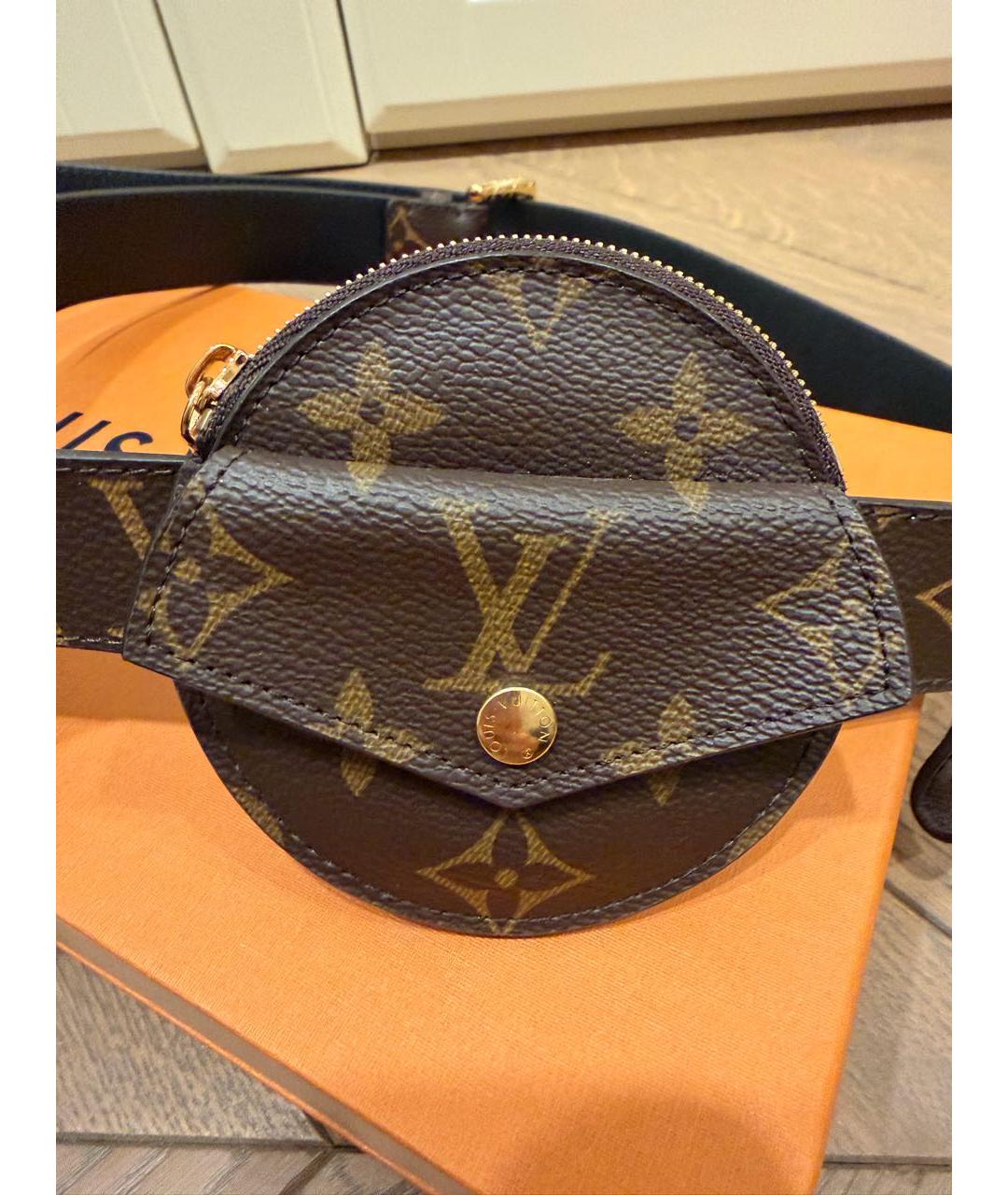 LOUIS VUITTON Коричневая поясная сумка, фото 3