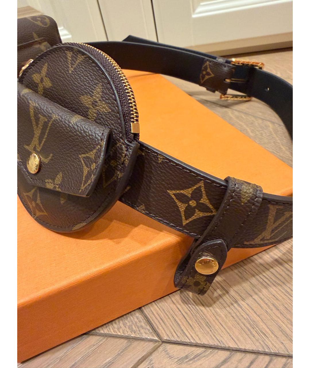 LOUIS VUITTON Коричневая поясная сумка, фото 6