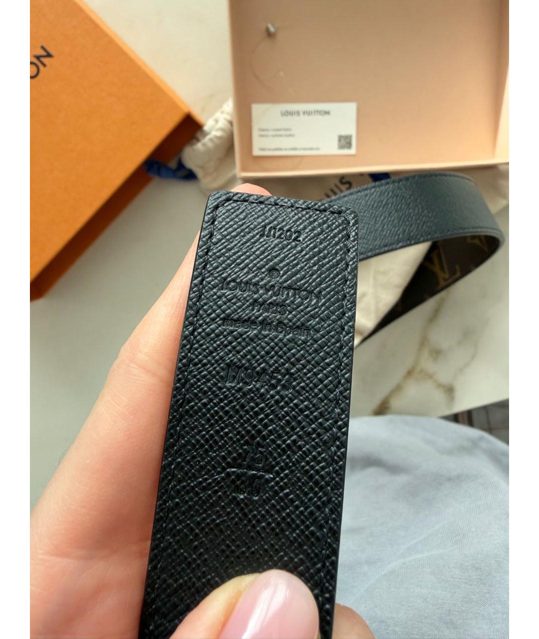 LOUIS VUITTON Коричневый кожаный ремень, фото 8