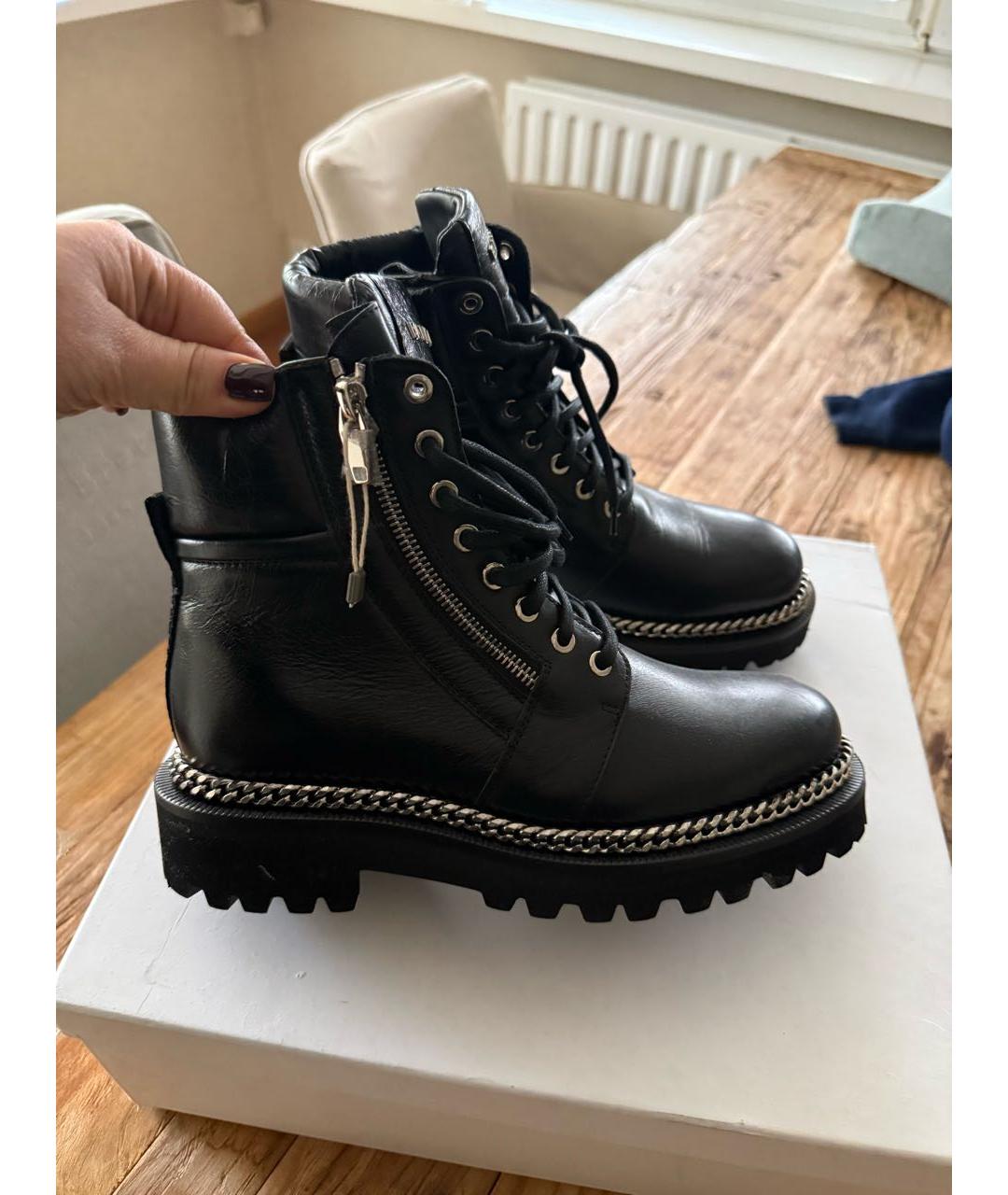 BALMAIN Черные кожаные ботинки, фото 9