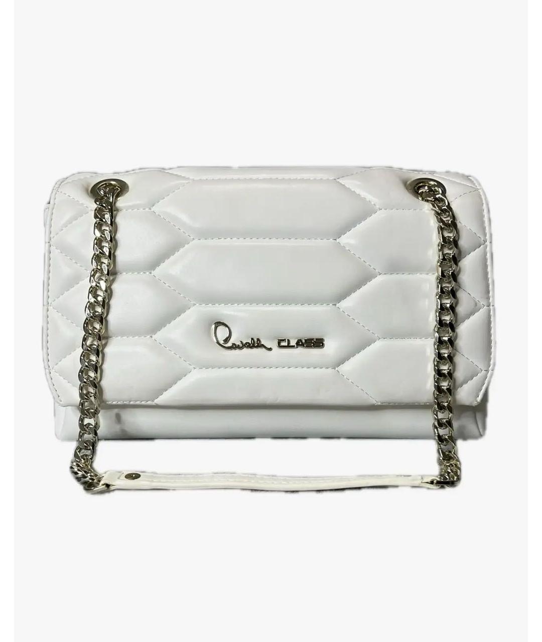 CAVALLI CLASS Белая синтетическая сумка через плечо, фото 9