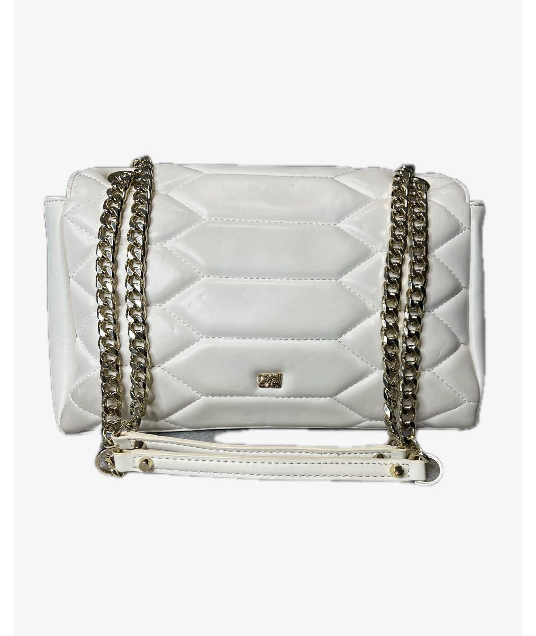 CAVALLI CLASS Белая синтетическая сумка через плечо, фото 2
