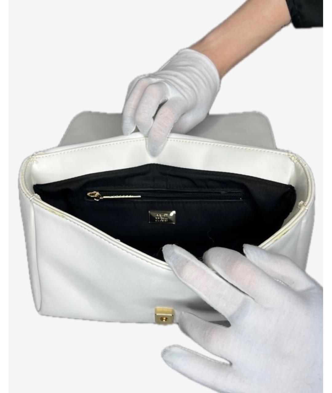 CAVALLI CLASS Белая синтетическая сумка через плечо, фото 5