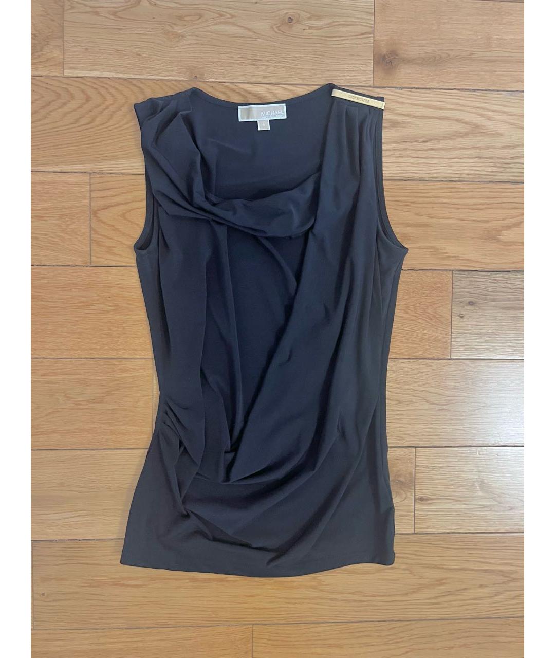 MICHAEL KORS Черная полиэстеровая майка, фото 7