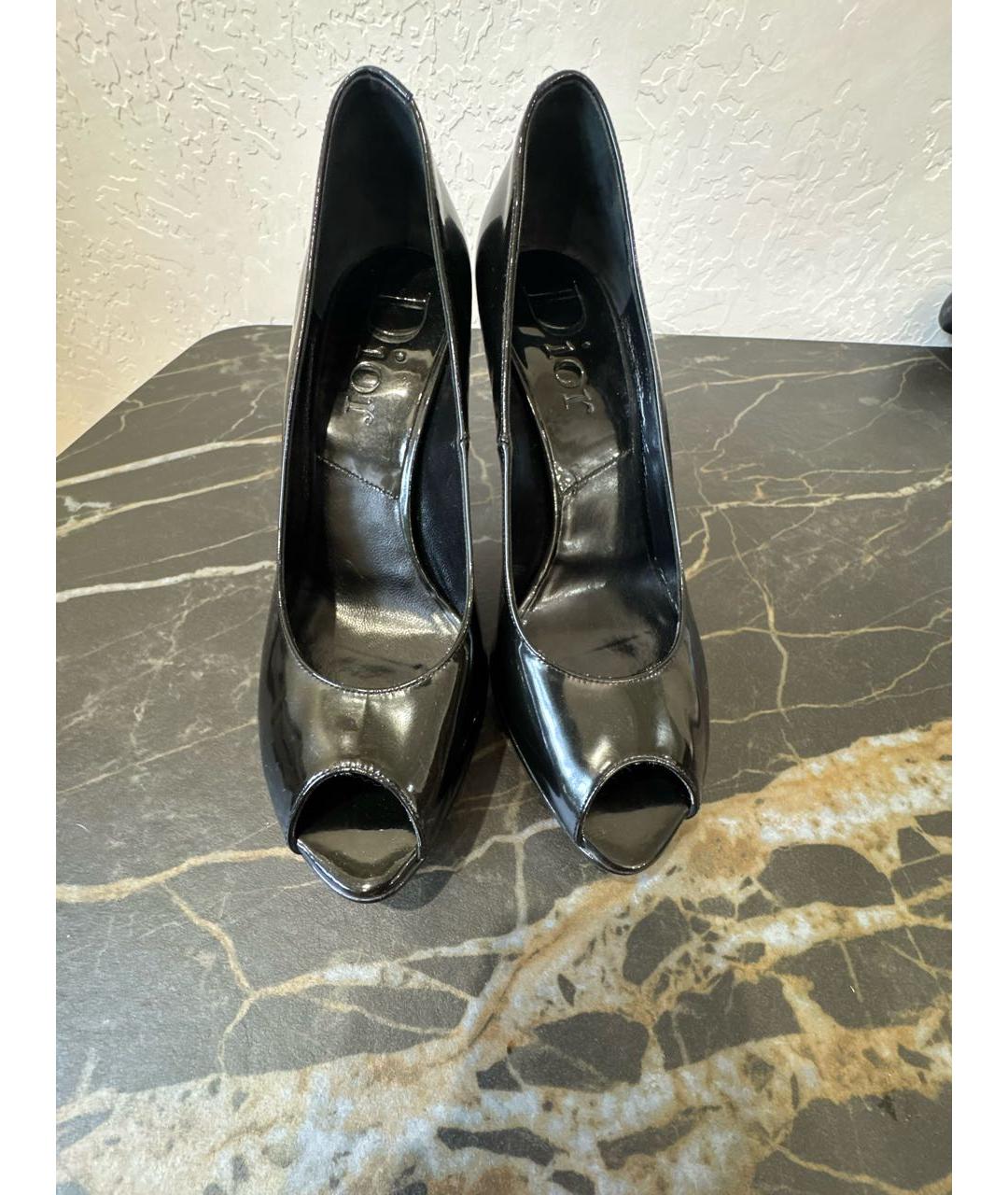 CHRISTIAN DIOR Черные туфли из лакированной кожи, фото 2