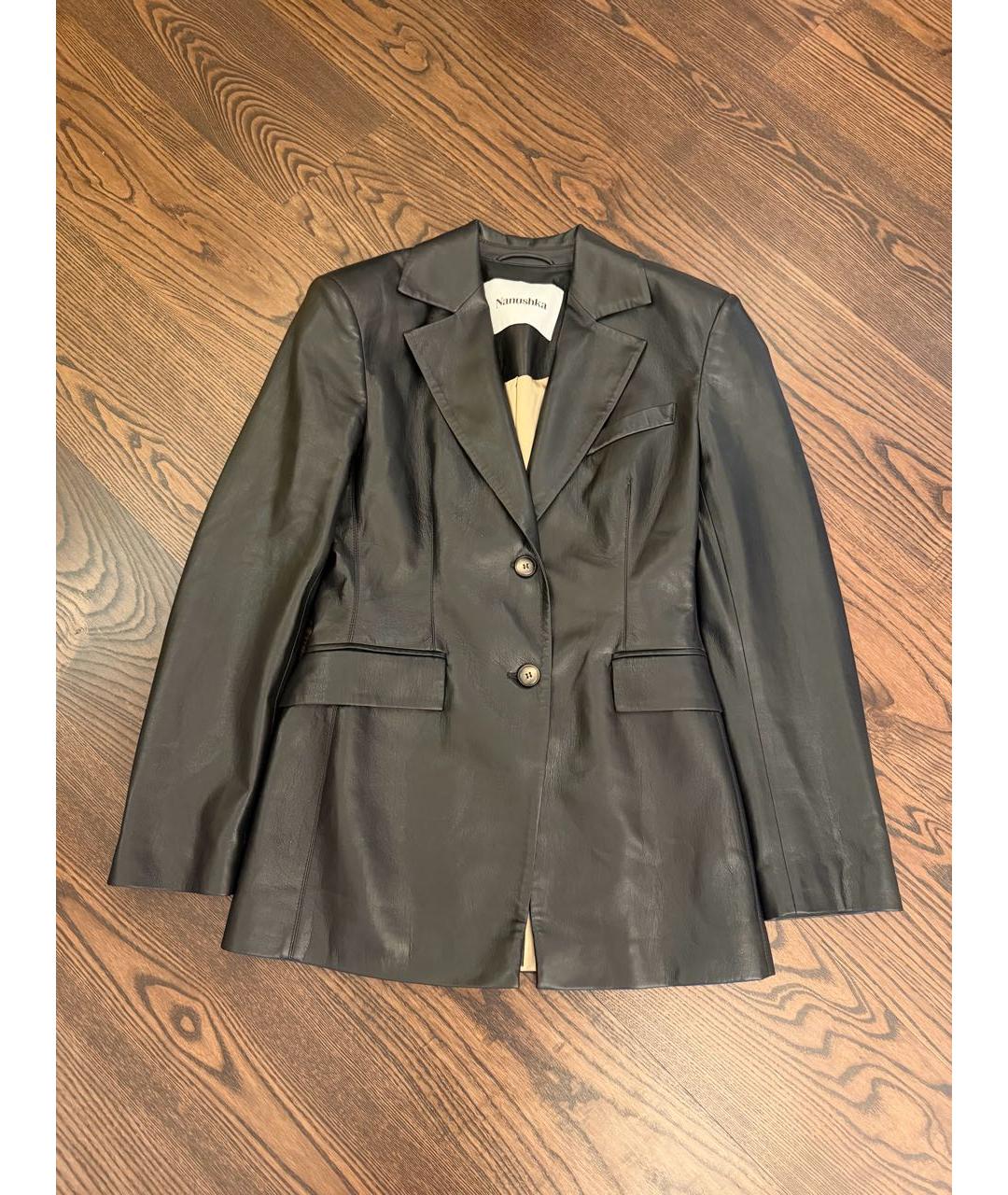 NANUSHKA Черный полиэстеровый жакет/пиджак, фото 8