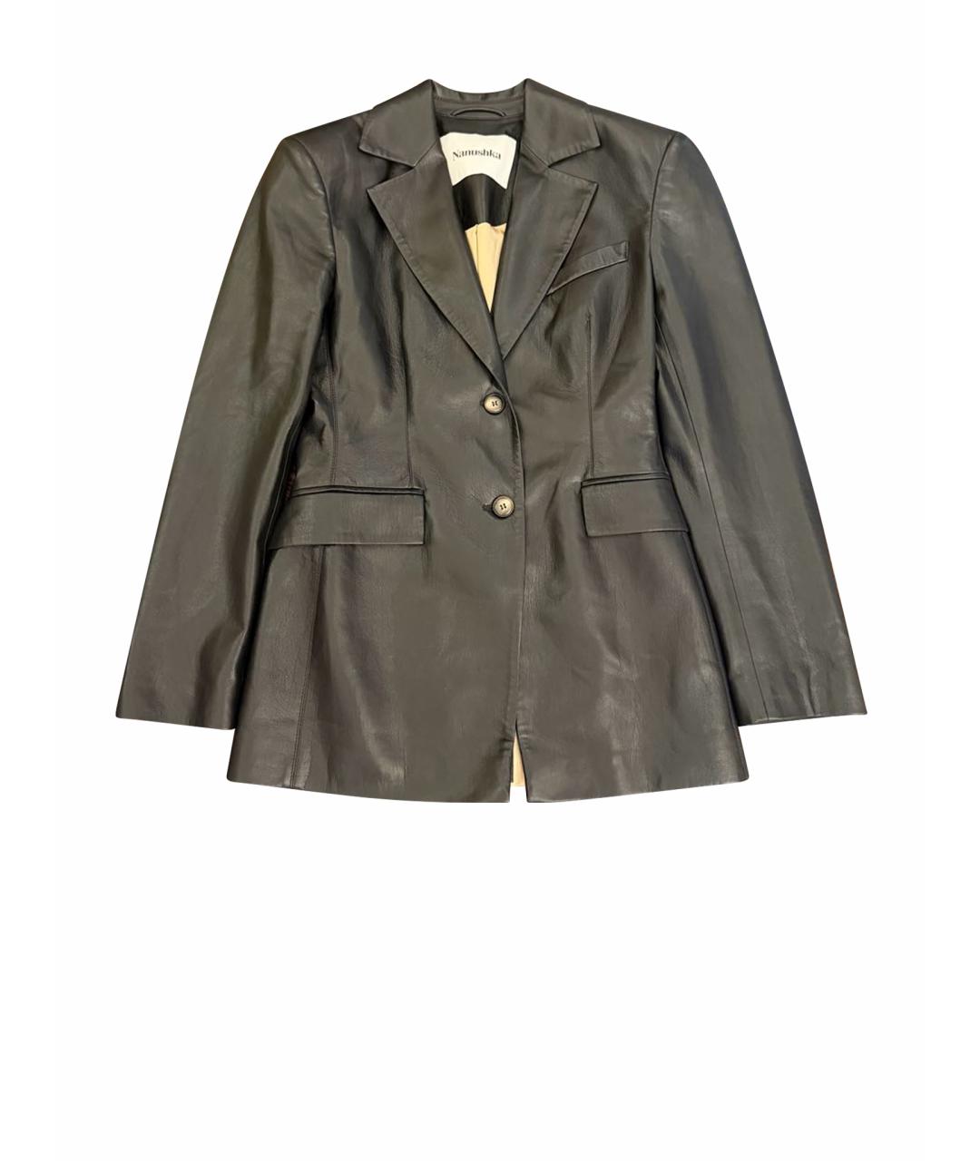 NANUSHKA Черный полиэстеровый жакет/пиджак, фото 1