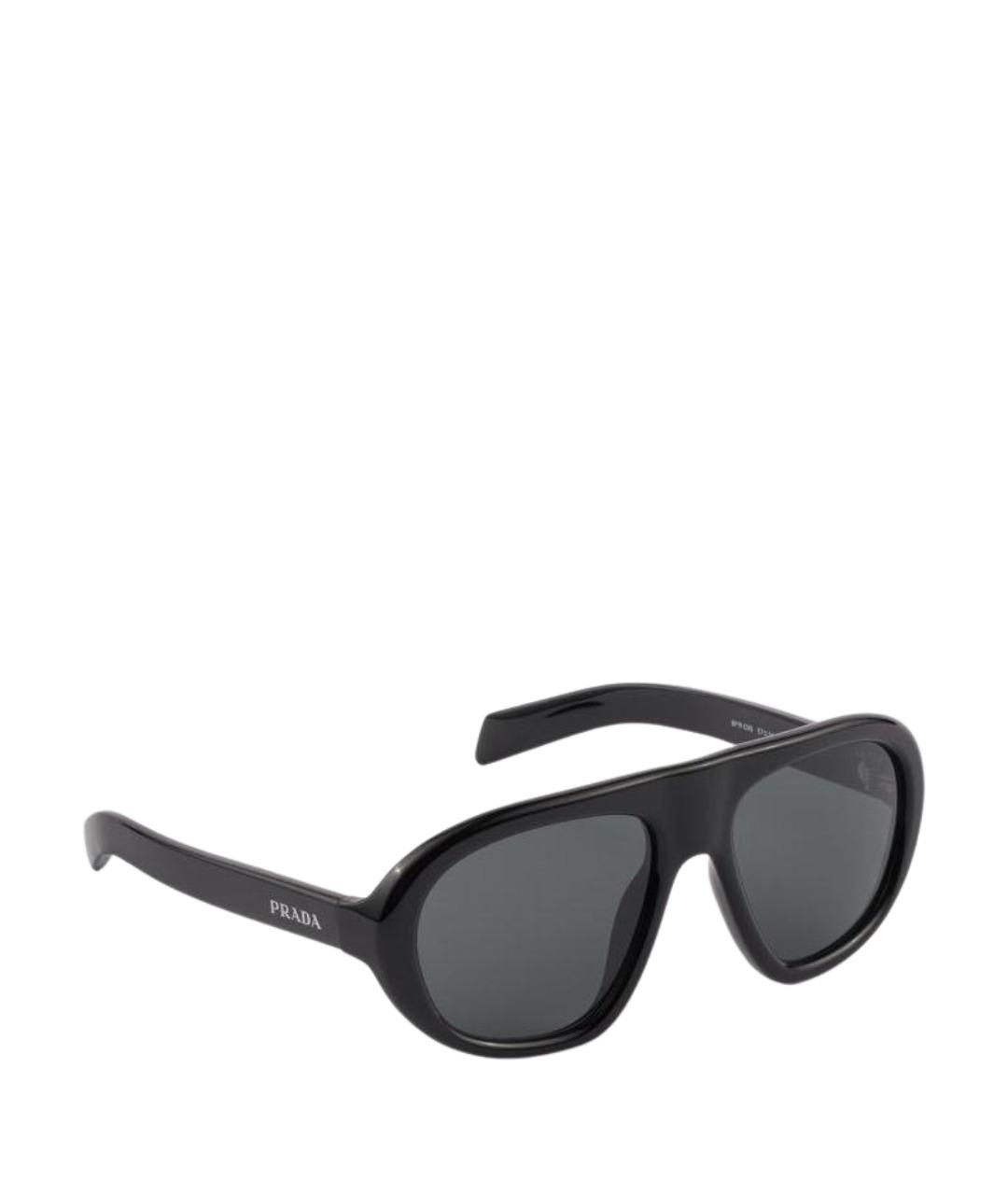 PRADA Черные пластиковые солнцезащитные очки, фото 1