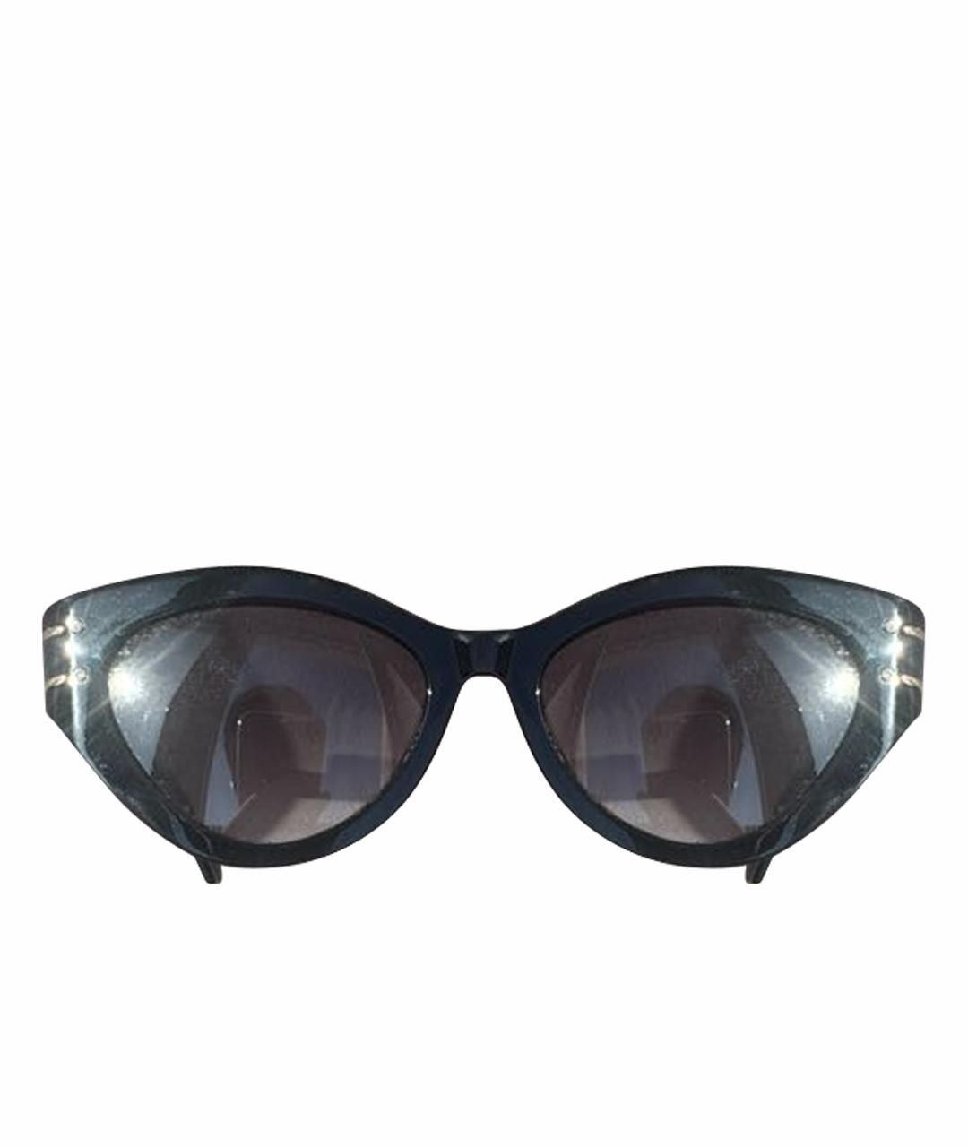 CHRISTIAN DIOR Черные пластиковые солнцезащитные очки, фото 1