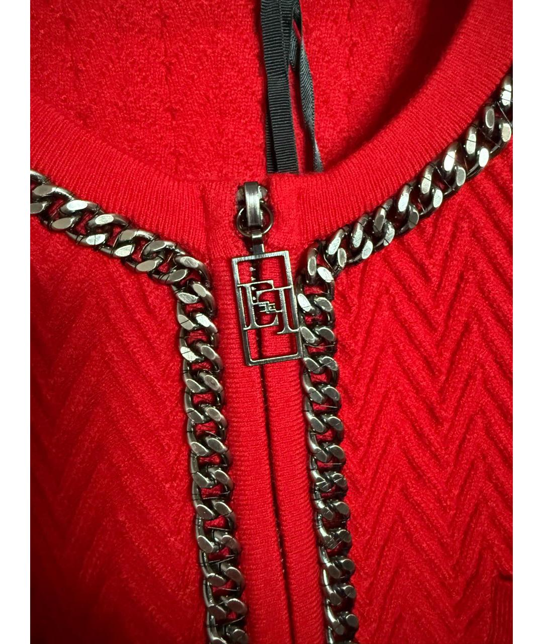 ELISABETTA FRANCHI Красный полиамидовый костюм с юбками, фото 4