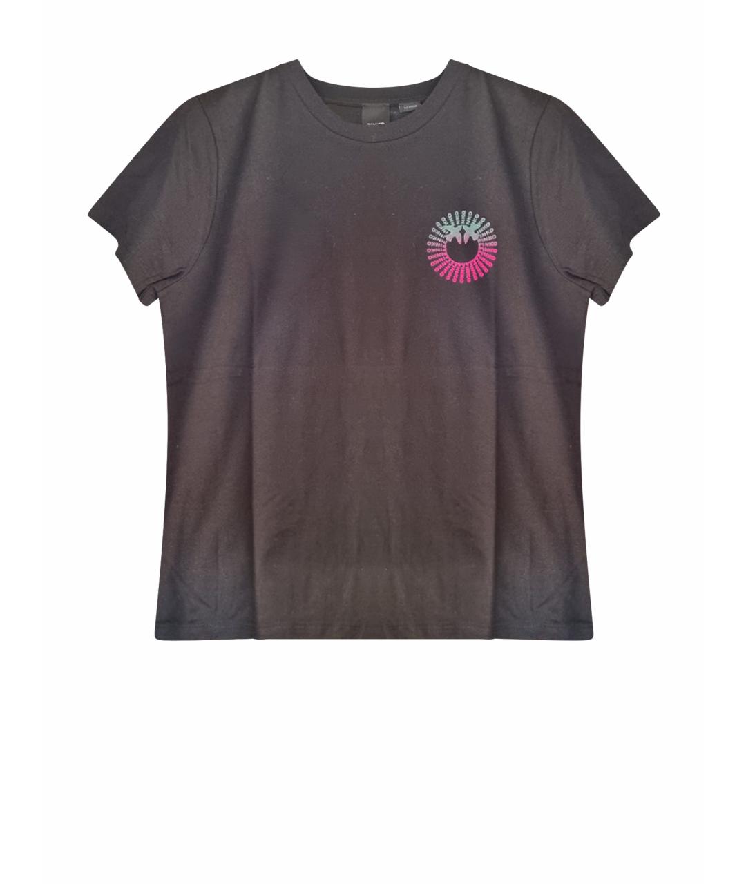 PINKO Черная хлопковая футболка, фото 6