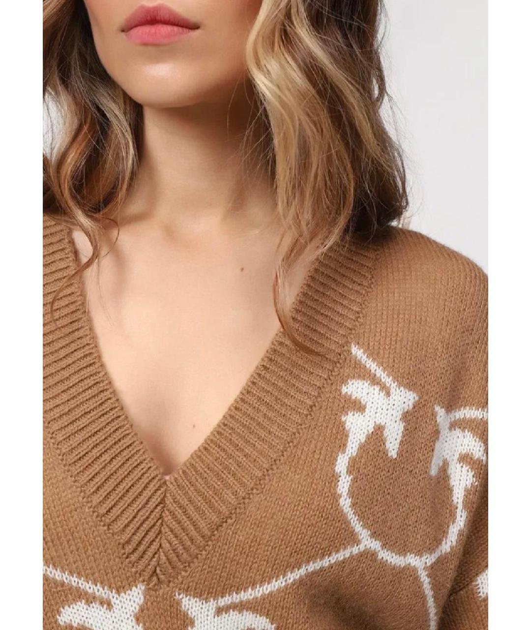 PINKO Коричневый джемпер / свитер, фото 5